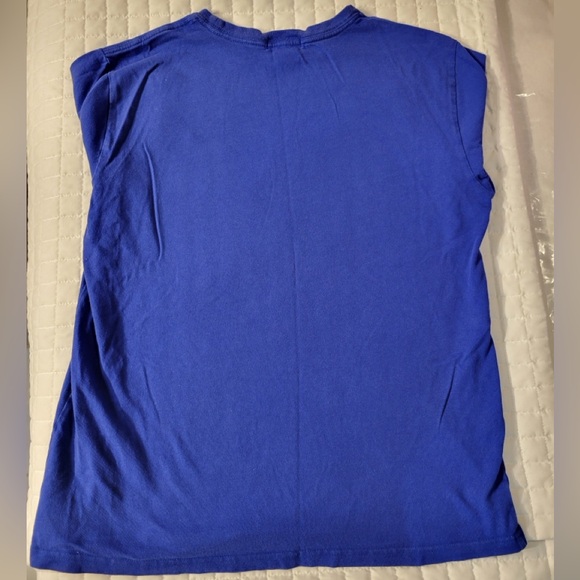 Polo Ralph Lauren Men’s L Classic Fit Crew Neck T-shirt Solid Royal Blue Yellow - Picture 2 of 5